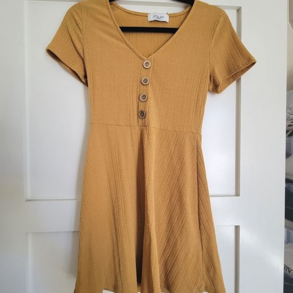 Carly Jean Los Angeles Dresses & Skirts - Mustard mini dress